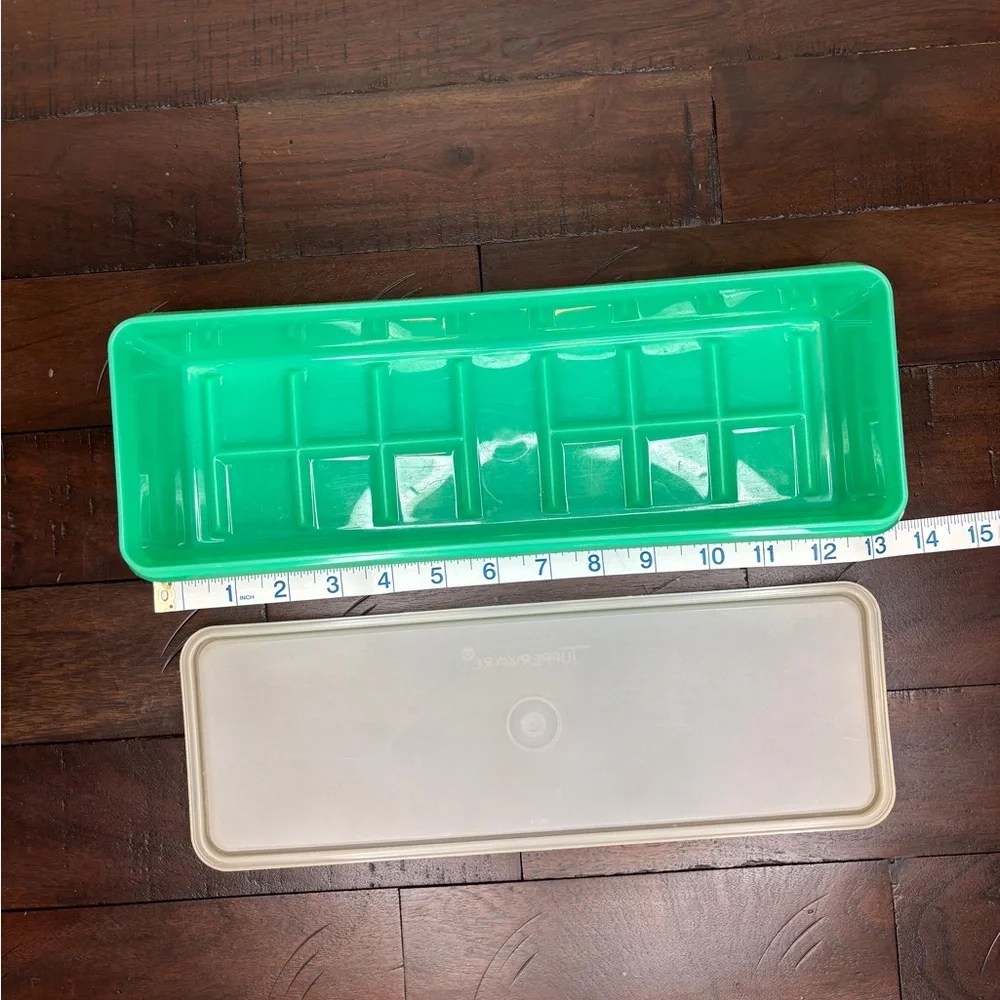 Tupperware Celery‎ Keeper Vintage Jadeite Green with lid that seals - no insert